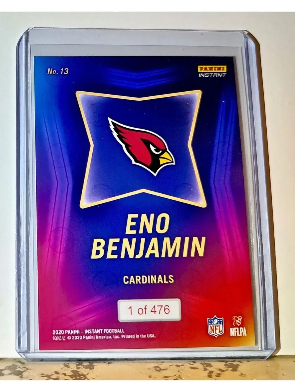 Eno Benjamin 2020 NFL Draft Night NFL #13 Football Card Cardinals 1 of 476